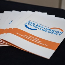 A pile of agenda booklets